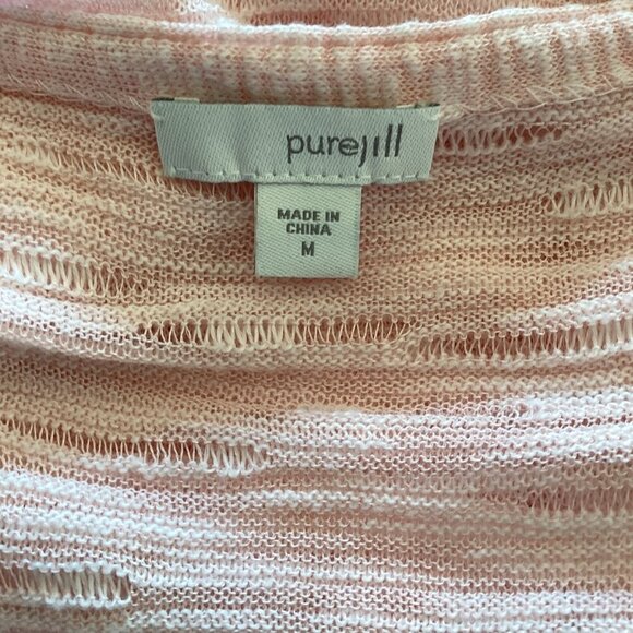 Pure Jill Pink Knit Tunic Sweater‎ Lightweight & Breathable Size Medium - Picture 2 of 8
